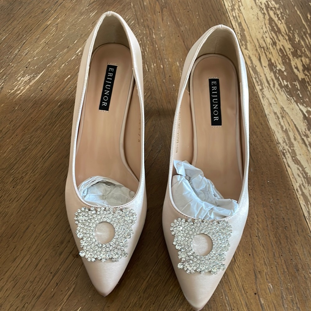 Women's Elegant Cream Heels